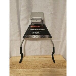 Stalwart Bike Rack Wall Hook, Wall Mount Flip-Up Bike Storage, Bicycle